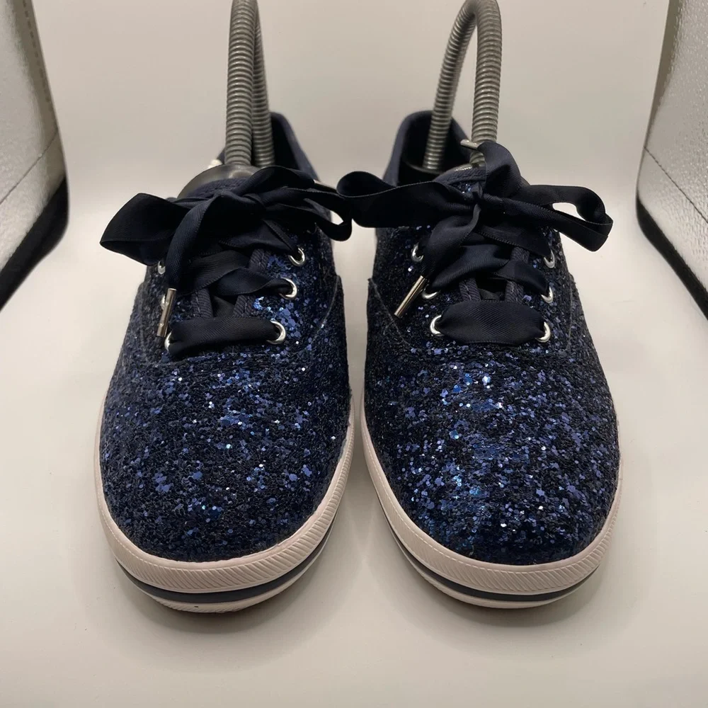 Keds X Kate Spade glitter Navy Sneakers women’s size 5.5